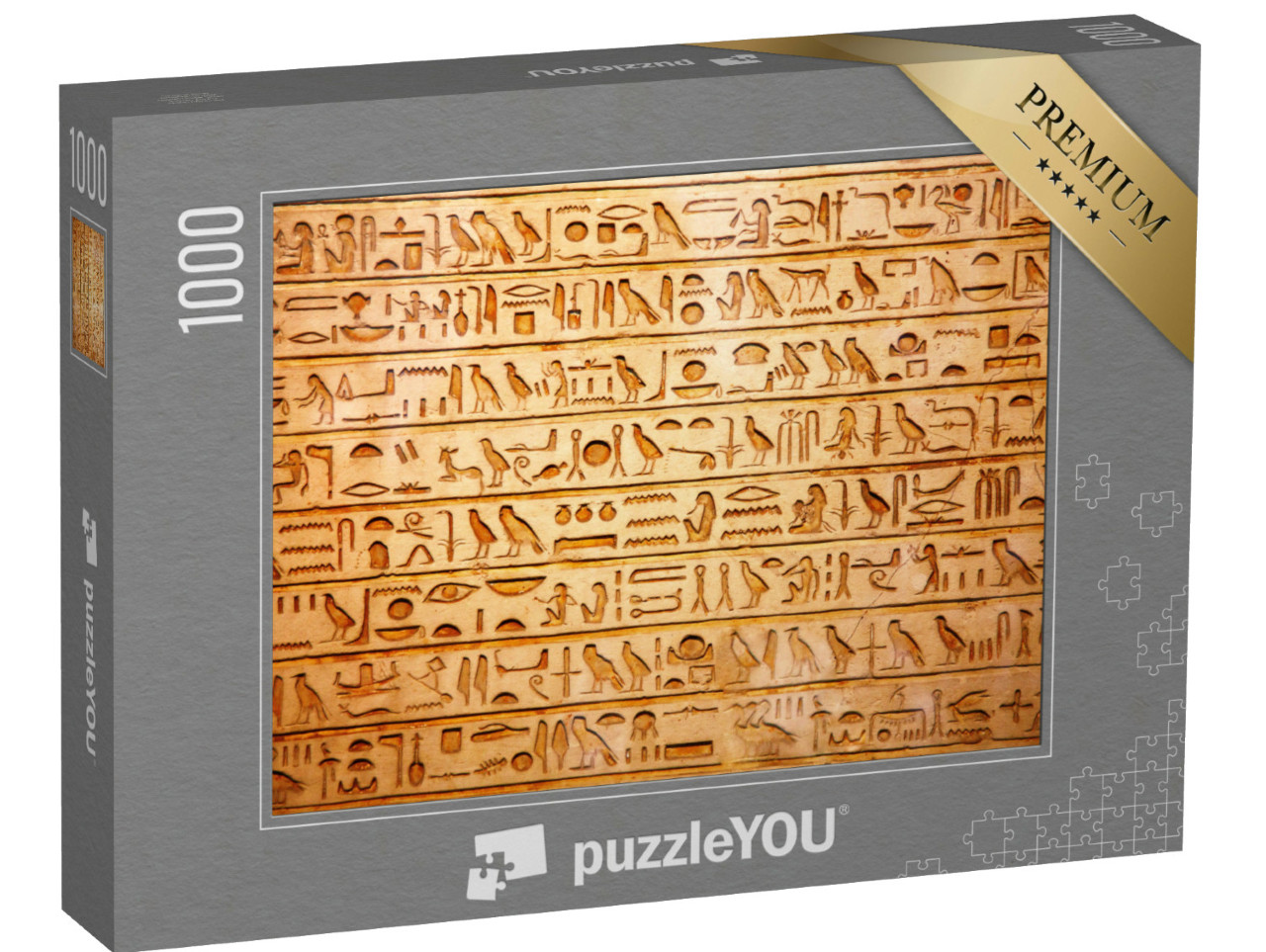 Puzzle 1000 Teile „Altägyptische Hieroglyphen in Stein geritzt“