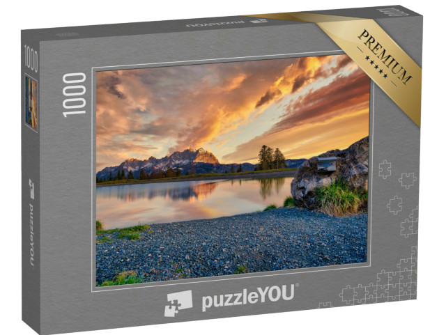 Puzzle 1000 Teile „Das Gebirge des Wilden Kaisers früh am Morgen“