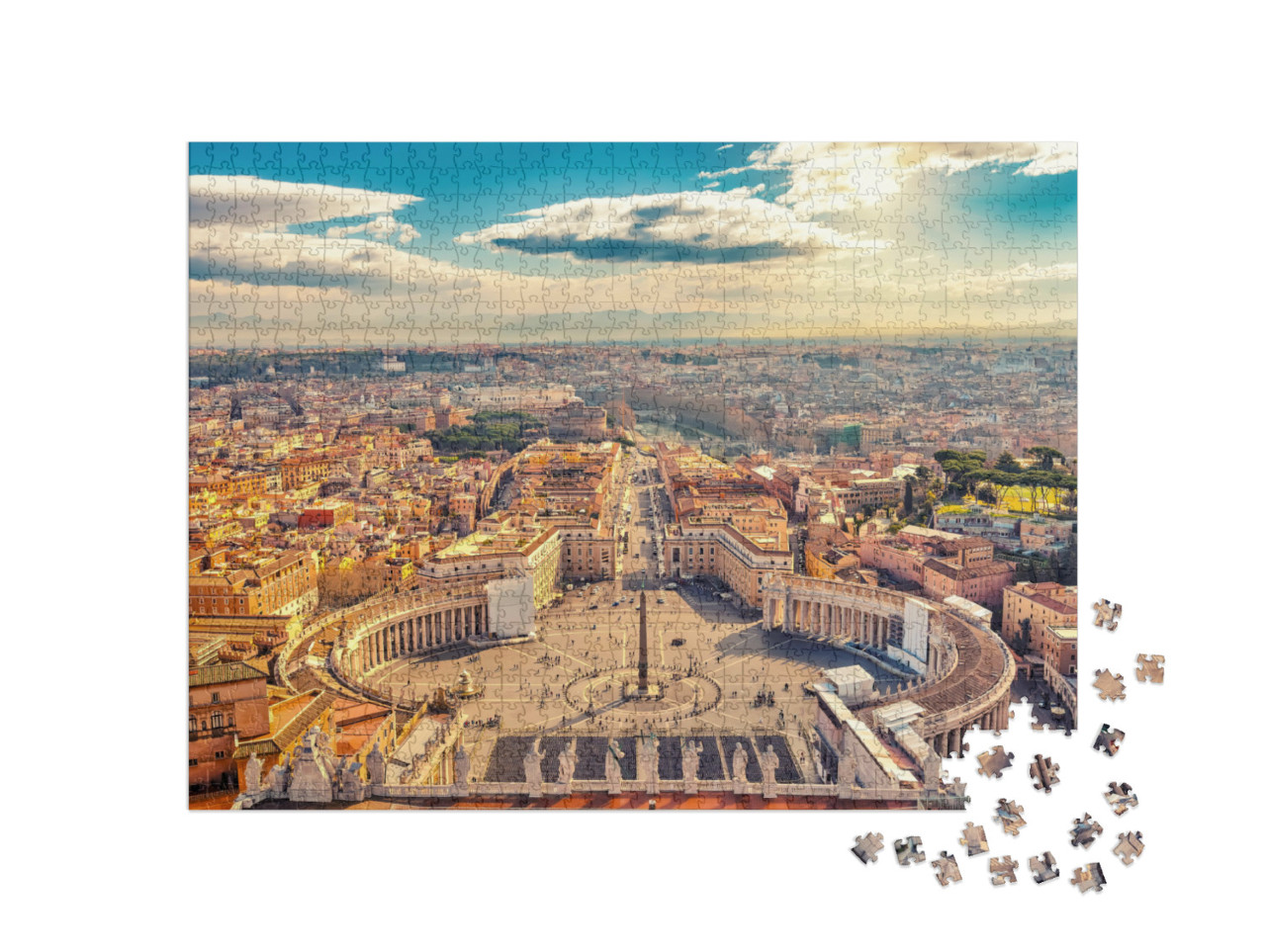 Puzzle 1000 Teile „Petersplatz im Vatikan, Rom“