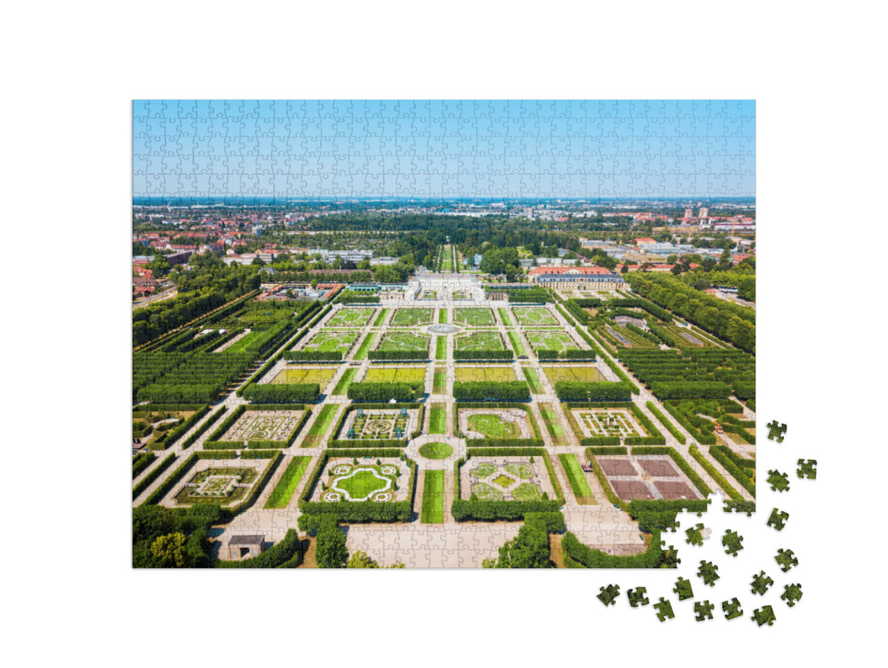 Puzzle 1000 Teile „Herrenhäuser Gärten des Schlosses Herrenhausen in Hannover, Deutschland“