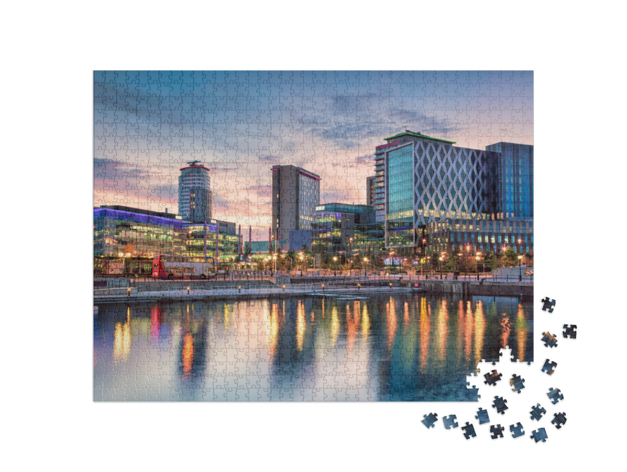 Puzzle 1000 Teile „Media City an den Salford Quays, Manchester“