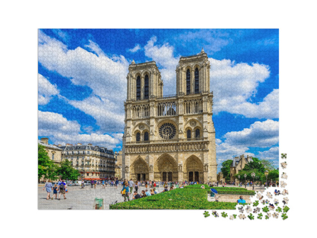 Puzzle 2000 Teile „Kathedrale Notre Dame de Paris in Paris, Frankreich Architektur und Wahrzeichen von Paris“