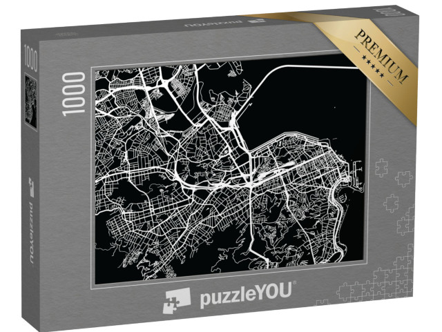 Puzzle 1000 Teile „Stadtplan von Rio de Janeiro, Brasilien“