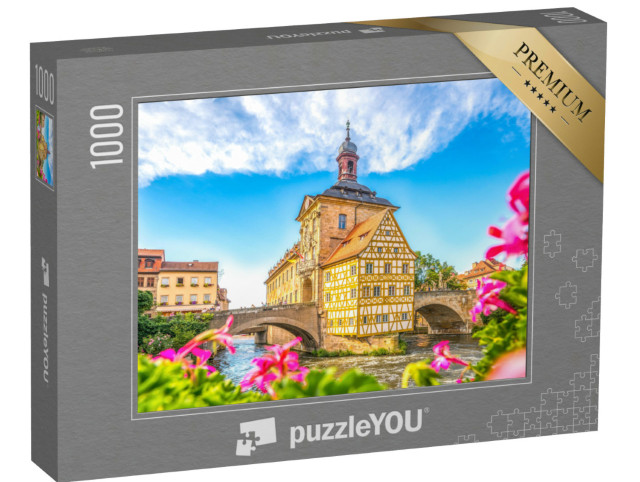 Puzzle 1000 Teile „Großartiger Blick auf das Rathaus von Bamberg, Deutschland“