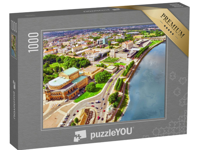 Puzzle 1000 Teile „Histoirisches Zentrum der Dresdner Altstadt an der Elbe“