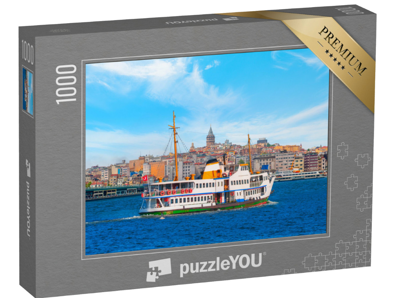 Puzzle 1000 Teile „Alte Fähre im Bosporus, Istanbul, Türkei“