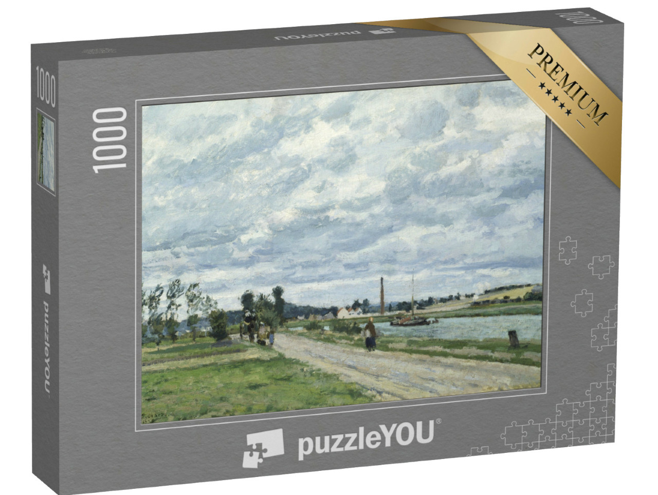 Puzzle 1000 Teile „Camille Pissarro - Die Ufer der Oise bei Pontoise“