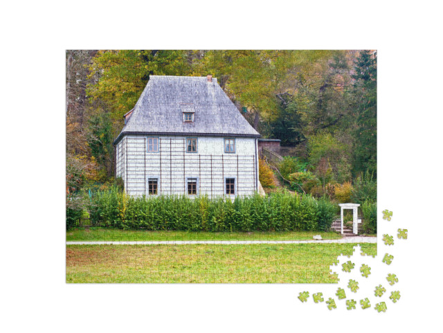 Puzzle 1000 Teile „Das Gartenhaus von Johann Wolfgang von Goethe in Weimar, Deutschland“