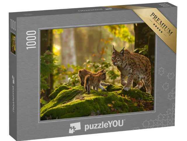 Puzzle 1000 Teile „Junge Luchse“