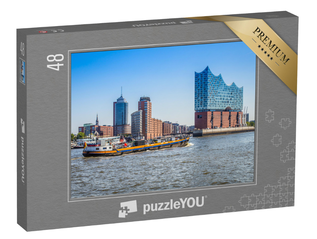 Puzzle 48 Teile „Elfi, die Elbphilharmonie in Hamburg“