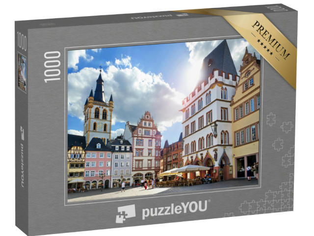 Puzzle 1000 Teile „Trier, Marktplatz mit Steipe im Stadtzentrum der antiken Römerstadt“
