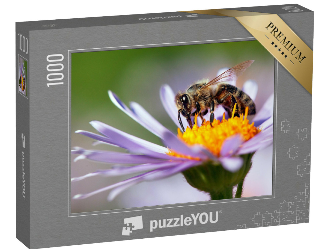 Puzzle 1000 Teile „Eine Honigbiene auf einer Blüte“