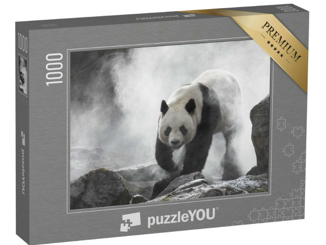 Puzzle 1000 Teile „Großer Panda im Nebel“