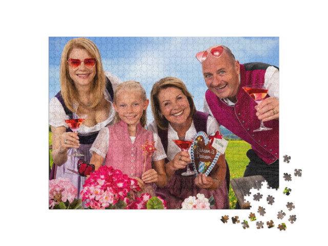 Puzzle 1000 Teile „Dahoam is Dahoam: Die Kirchleitners“