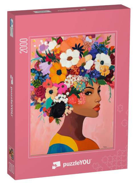 Puzzle 2000 Teile „Liebe blüht auf mir“