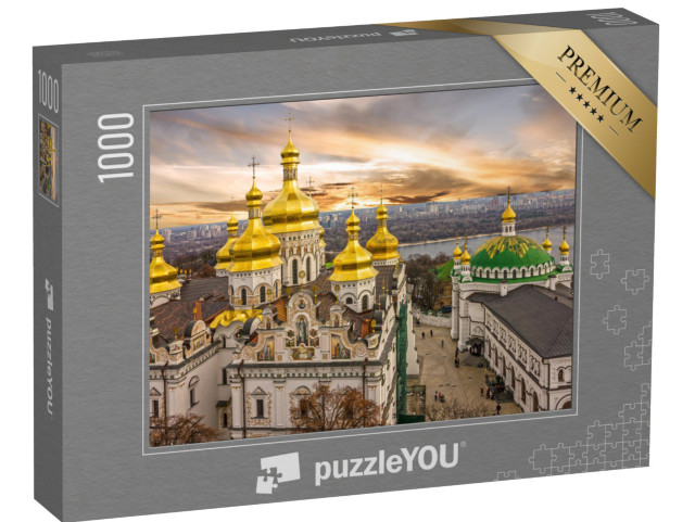 Puzzle 1000 Teile „Kuppeln des Klosters Pechersk Lavra am Dnepr, Ukraine“