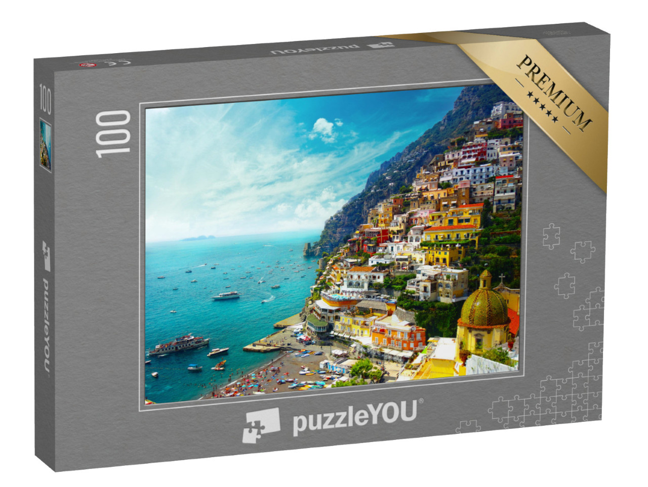 Puzzle 100 Teile „Positano, Amalfi, Italien“