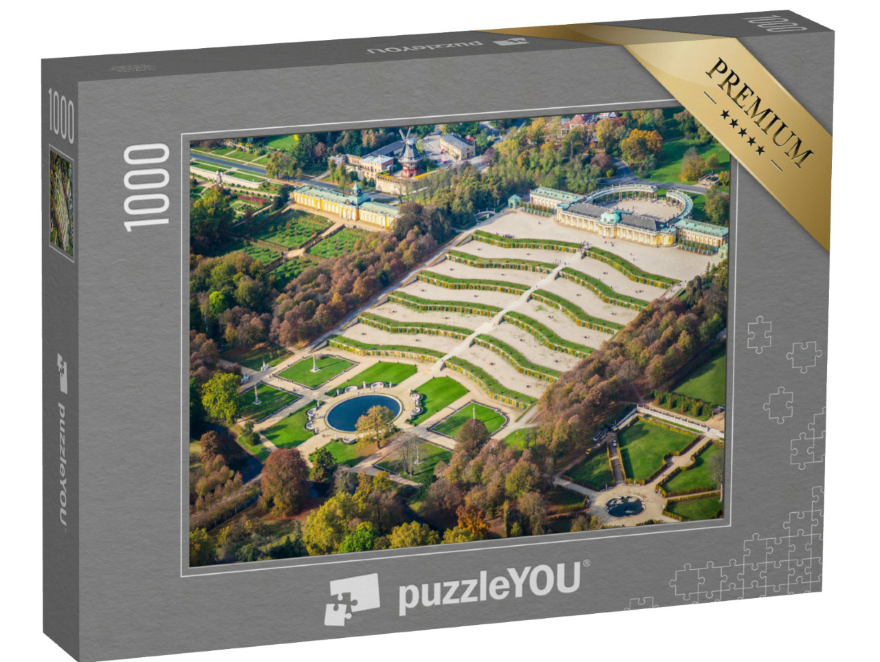 Puzzle 1000 Teile „Potsdam, Deutschland, Schloss Sanssouci im Frühherbst“
