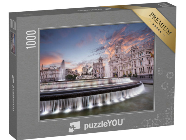 Puzzle 1000 Teile „Kommunikationspalast und Cibeles Plaza, Madrid, Spanien“