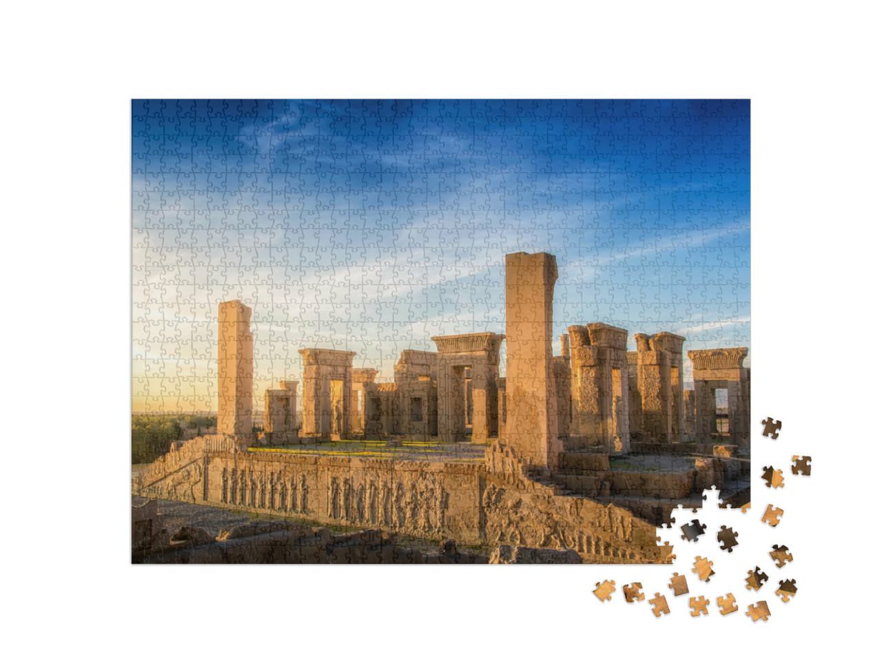 Puzzle 1000 Teile „Die Historische Stadt Persepolis, 60 km von Shiraz im Iran“