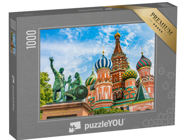 Puzzle 1000 Teile „Basilius-Kathedrale auf dem Roten Platz in Moskau, Russland“