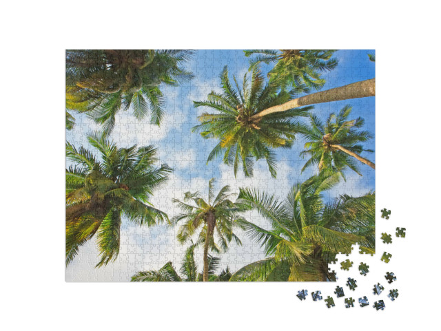 Puzzle 1000 Teile „Wunderschöne Kokosnusspalmen“