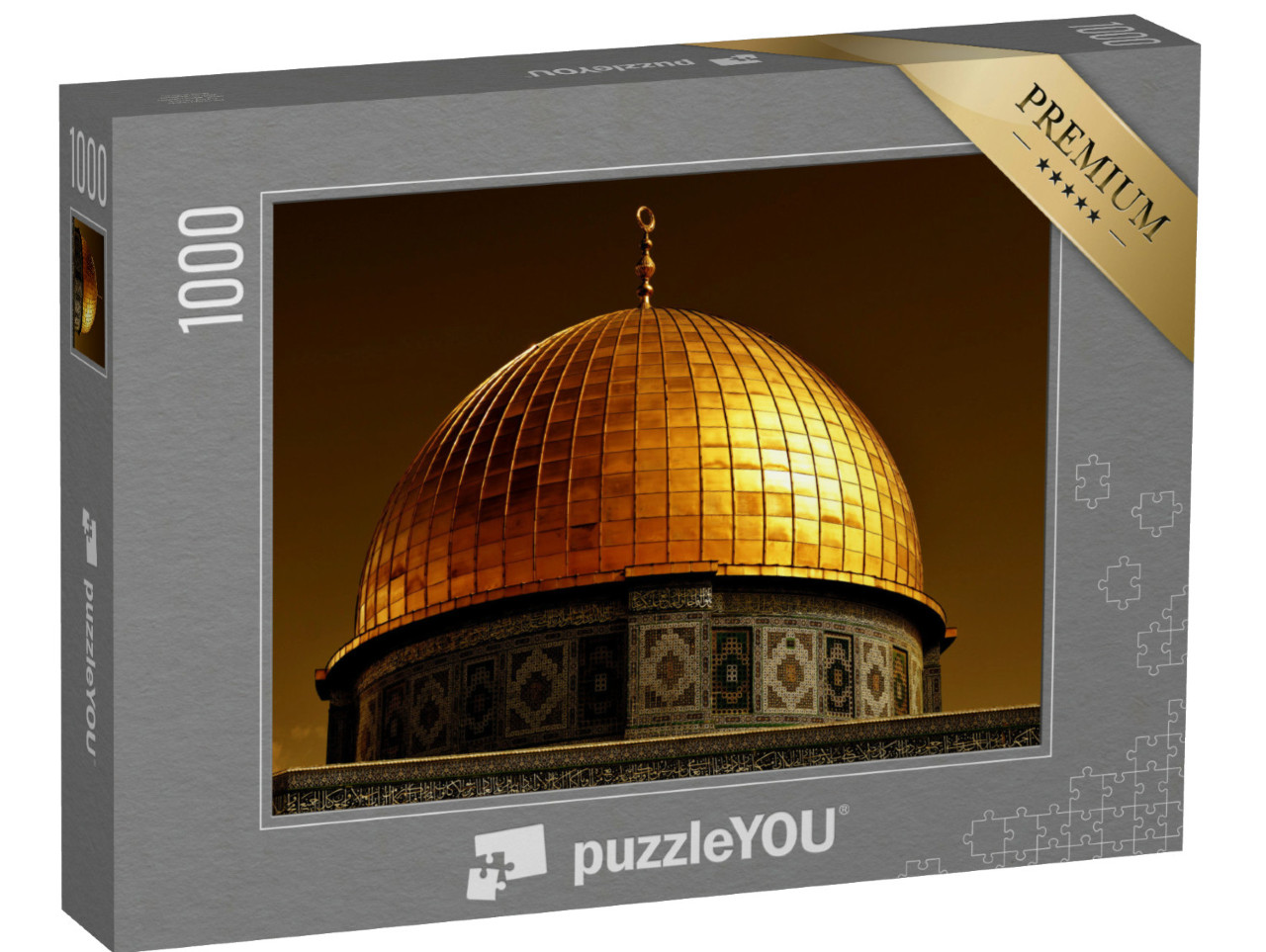 Puzzle 1000 Teile „Mit 80 Kilogramm Gold bedeckt Kuppel des Felsendoms in Jerusalem, Israel“