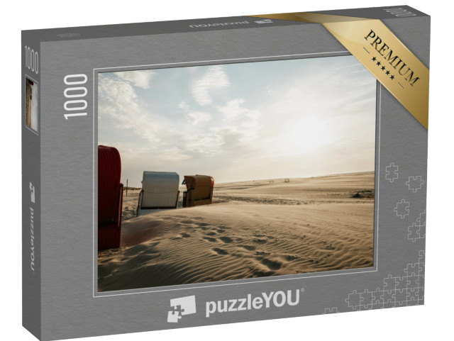 Puzzle 1000 Teile „Abend über der Nordseeinsel Juist, Ostfriesland, Deutschland“