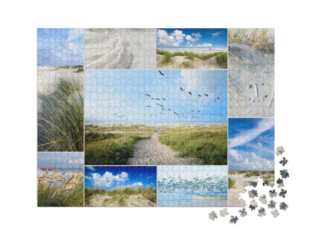 Puzzle 1000 Teile XXL „Collage von Impressionen aus Langeoog, Deutschland“