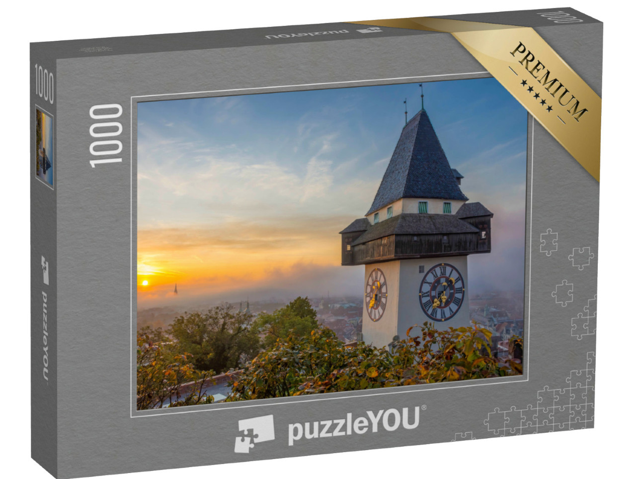 Puzzle 1000 Teile „Der berühmte Uhrenturm auf dem Schlossberg in Graz, Österreich“