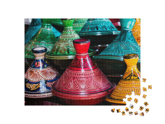 Puzzle 1000 Teile „Keramik-Tajine, Marokko“