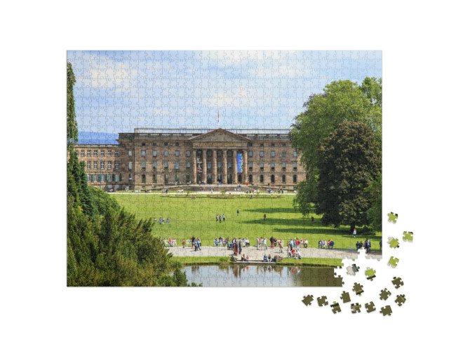 Puzzle 1000 Teile „Bergpark Wilhelmshöhe, ein Landschaftspark in Kassel, Nordhessen, Deutschland“