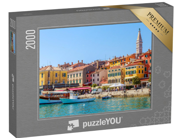 Puzzle 2000 Teile „Buntes Rovinj mit Hafen, Istrien, Kroatien“