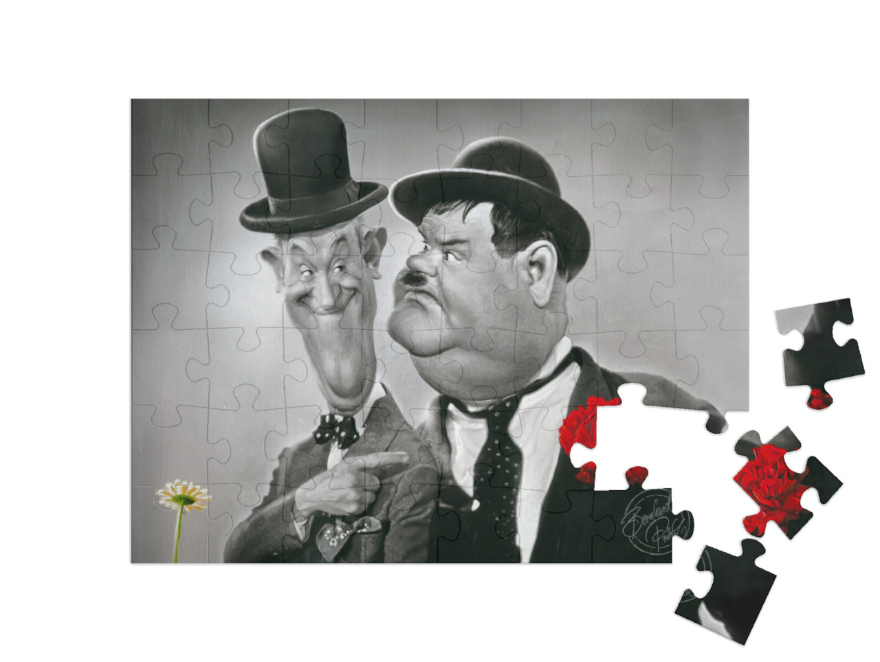 Puzzle 48 Teile „Dick & Doof“