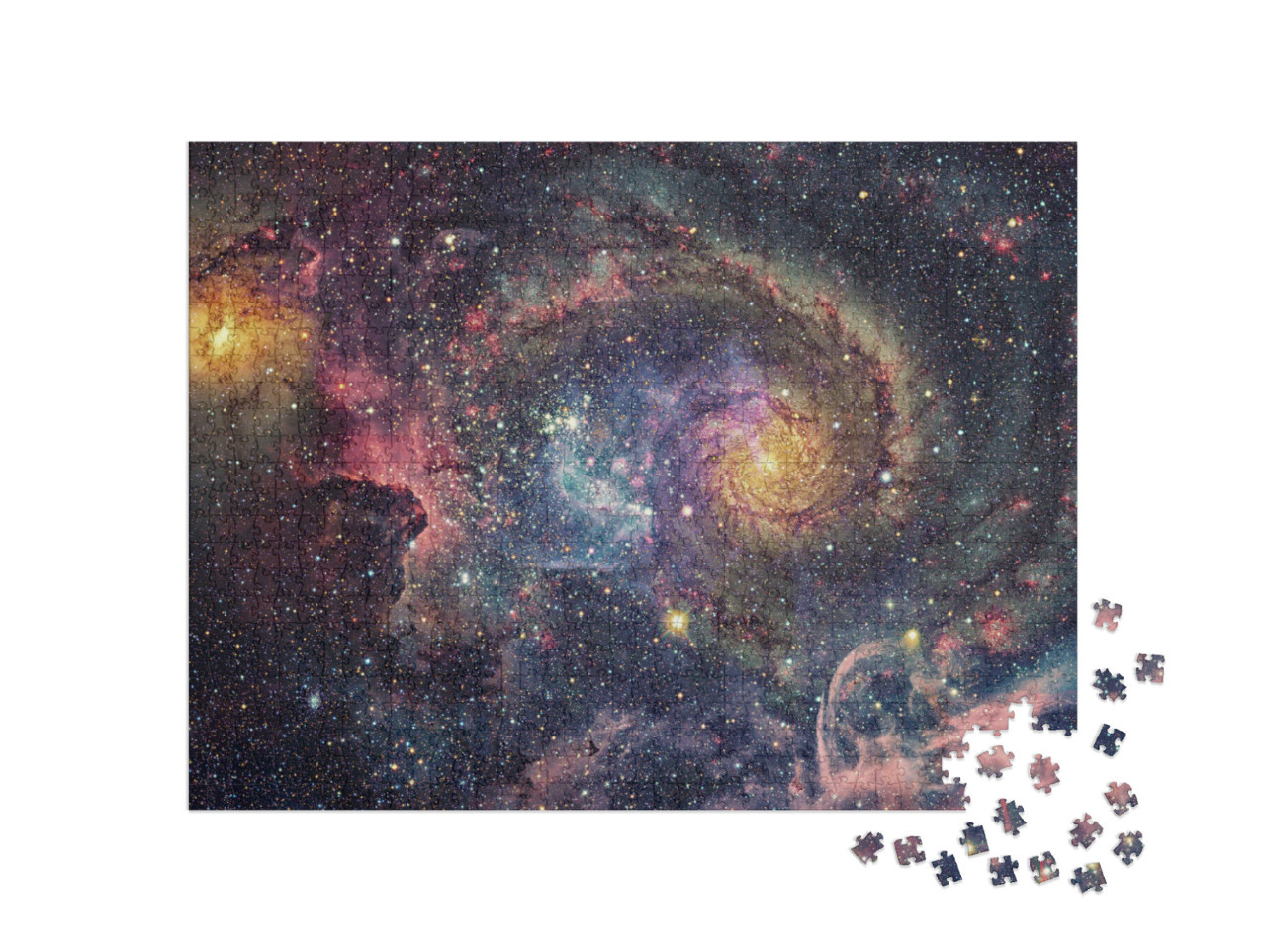 Puzzle 1000 Teile „Galaxie und Nebel, abstrakter Weltraum-Hintergrund“