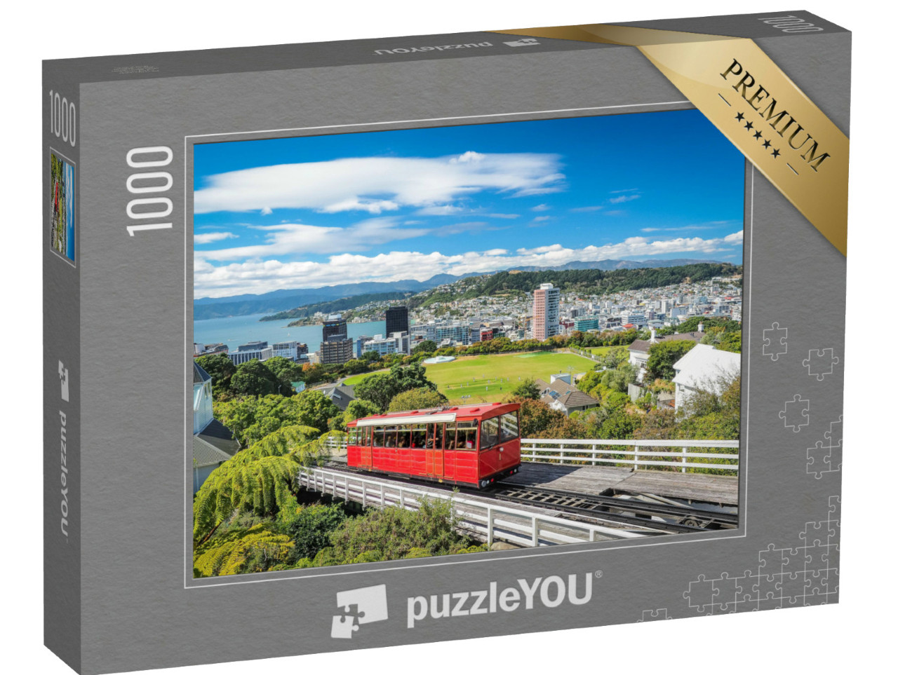 Puzzle 1000 Teile „Wellington Cable Car, das Wahrzeichen Neuseelands“