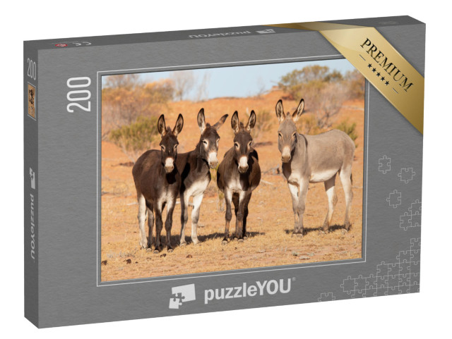 Puzzle 200 Teile „Esel im australischen Outback“