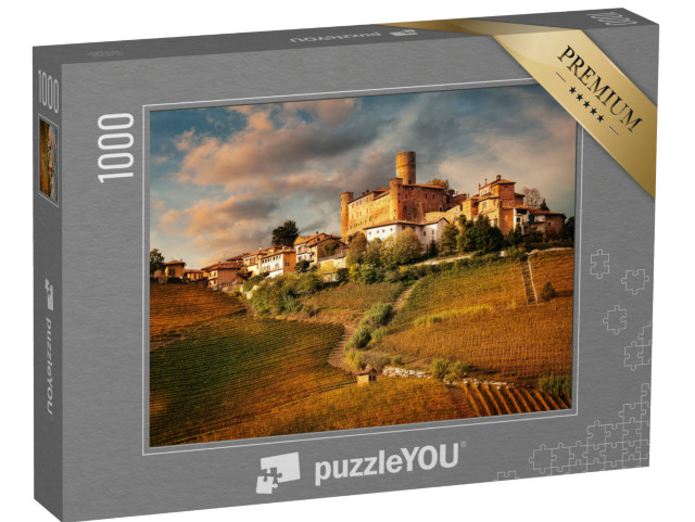 Puzzle 1000 Teile „Castiglione Faletto, Dorf in der Weinregion Barolo, Langhe, Piemont, Italien“