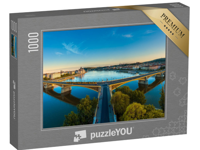 Puzzle 1000 Teile „Panorama über die Margaretenbrücke in Budapest, Ungarn“