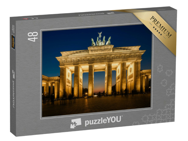 Puzzle 48 Teile „Das beleuchtete Brandenburger Tor in Berlin“