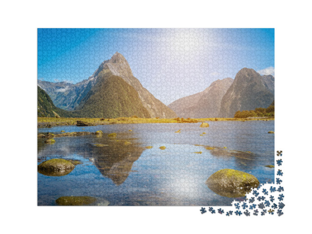 Puzzle 2000 Teile „Mitre Peak am Milford Sound in Neuseeland“