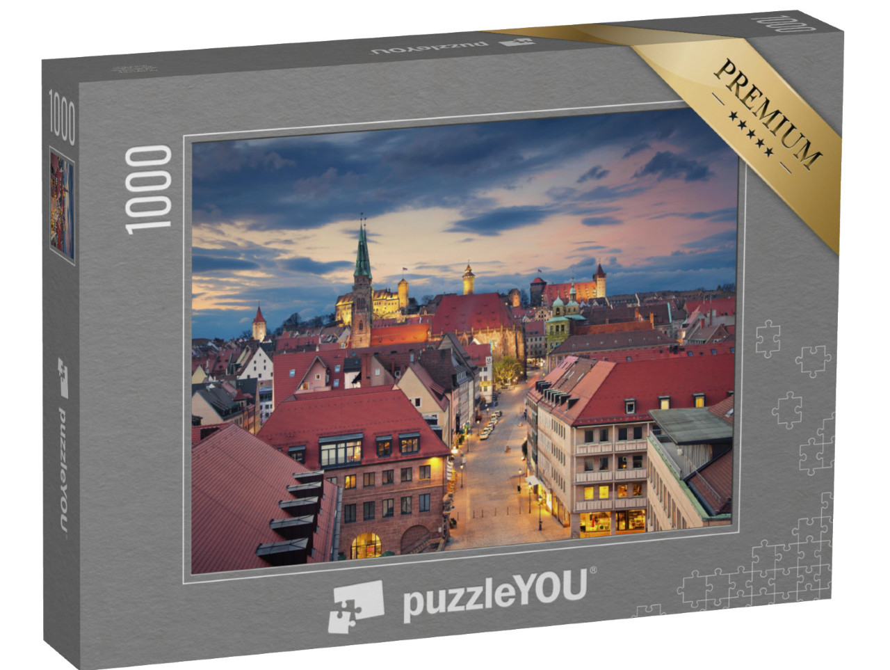 Puzzle 1000 Teile „Die historische Innenstadt von Nürnberg, Deutschland“