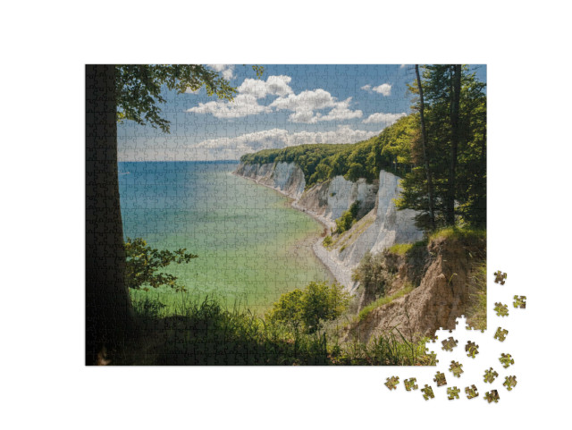 Puzzle 1000 Teile „Wunderschöne Kreidefelsen im Nationalpark Rügen“