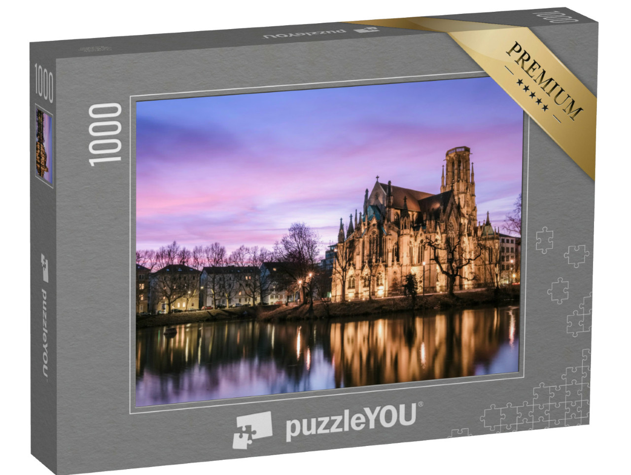 Puzzle 1000 Teile „Die Feuerseekirche in Stuttgart, Deutschland“