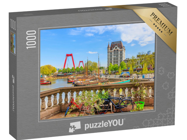 Puzzle 1000 Teile „Blick auf den Oude Haven in Rotterdam“