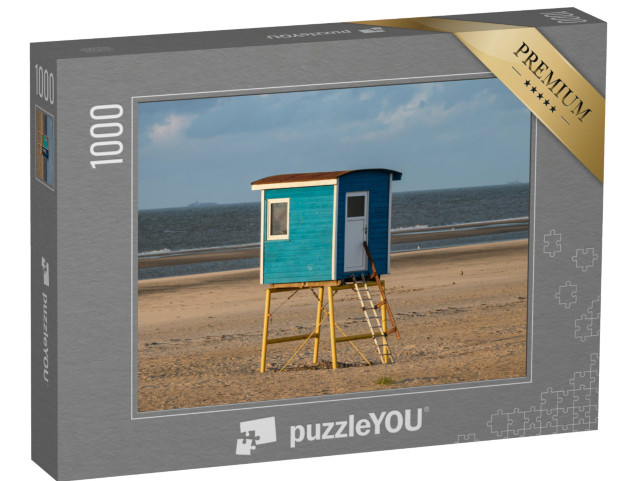 Puzzle 1000 Teile „Haus am Strand von Langeoog an einem schönen sonnigen Tag, Deutschland“