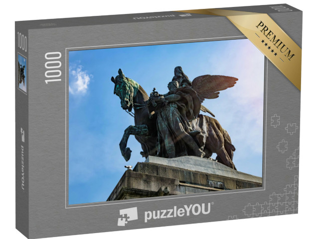 Puzzle 1000 Teile „Kaiser-Wilhelm-Denkmal am Deutschen Eck in Koblenz“