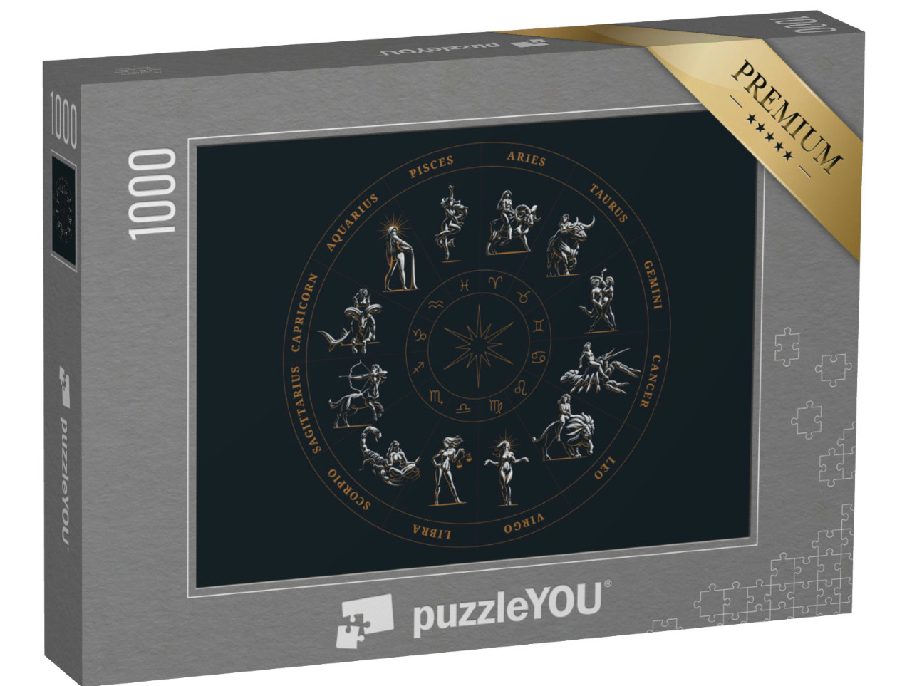 Puzzle 1000 Teile „Vektor-Illustration: Kreis des Tierkreises“