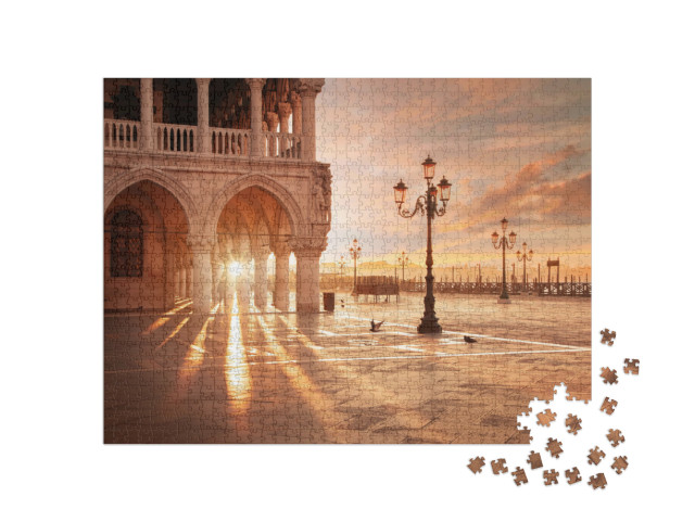 Puzzle 1000 Teile „San Marco in Venedig im Sonnenaufgang“