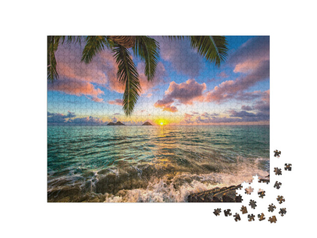 Puzzle 1000 Teile „Wunderschöner Sonnenaufgang über Hawaii“